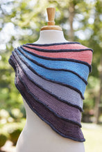 Load image into Gallery viewer, Gathered Blue-Purple Poncho