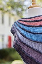 Load image into Gallery viewer, Gathered Blue-Purple Poncho