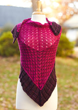 Load image into Gallery viewer, Pink and Purple Latticed Shawl